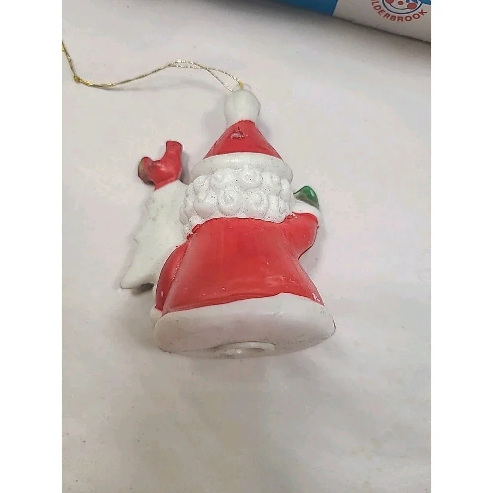 10 Vintage SANTA CLAUS Blow Mold String Light Covers Alderbrook Hong Kong